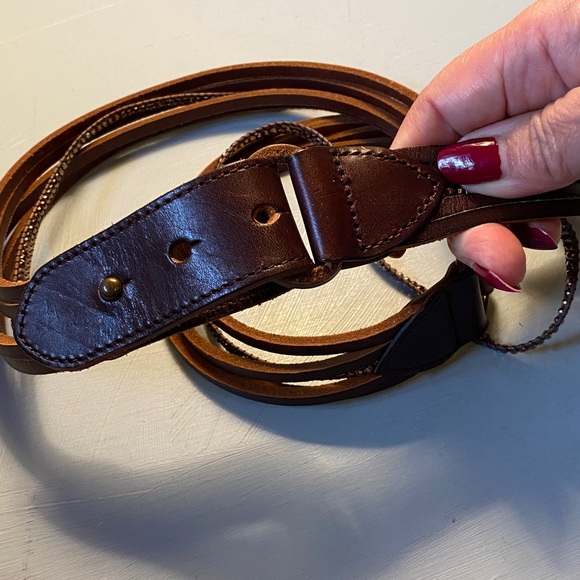 Vintage Eddie Bauer Split Leather Belt - Picture 5 of 13